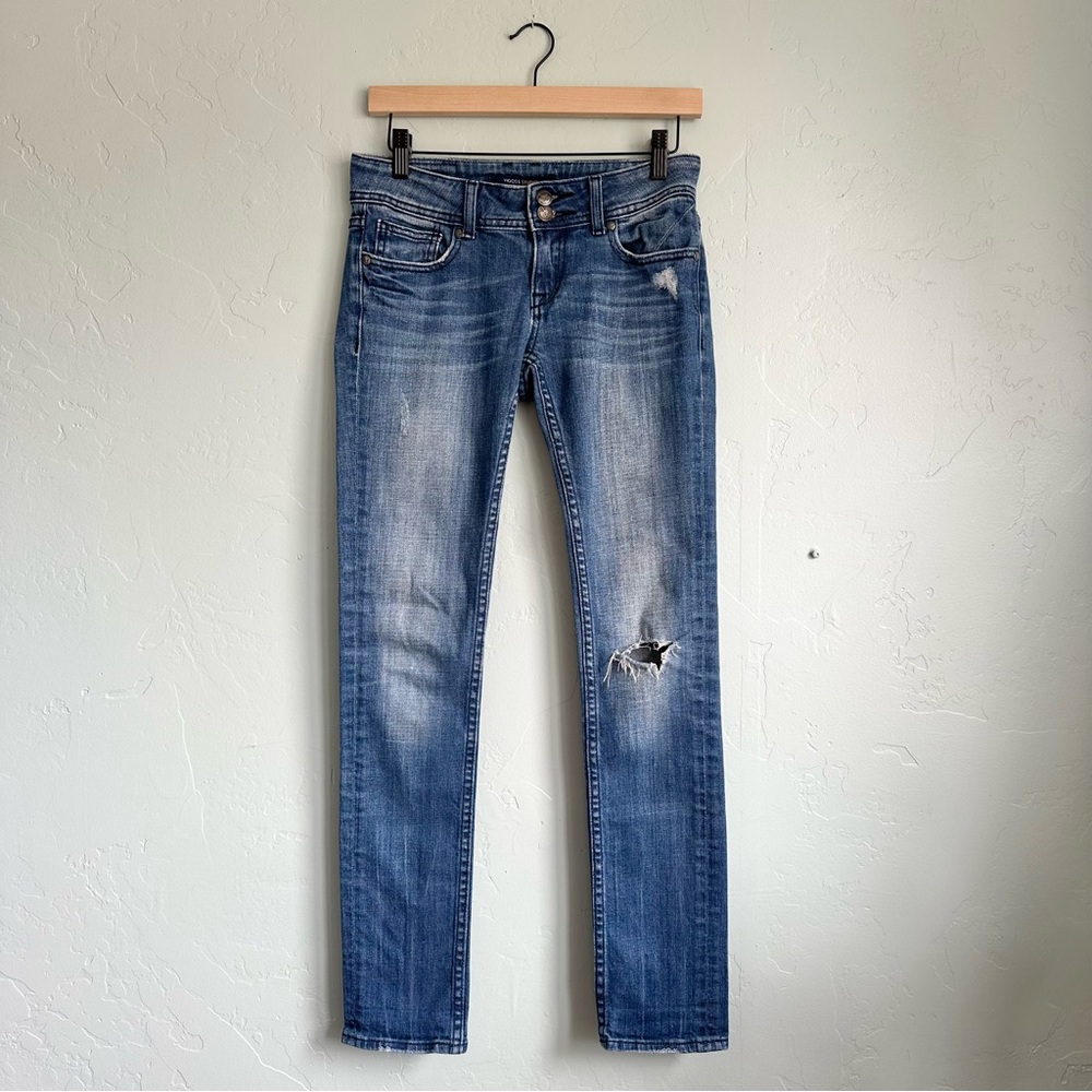 Vigoss Studio Women's Blue‎ Ripped The Dublin Skinny Denim Jeans Size 27 EUC